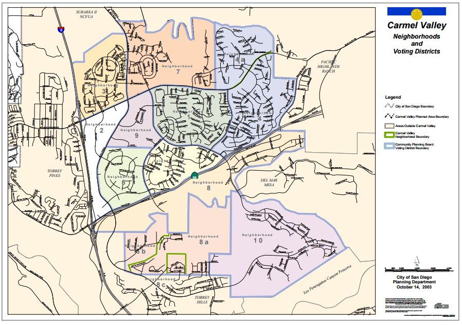 carmel valley san diego map Cv Neighborhood Map Carmel Valley San Diego carmel valley san diego map